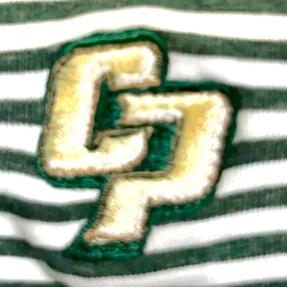 johnnie-O Hangin' Out Striped Polo Shirt Men's L - Green and White Cal Poly NWT - Picture 13 of 16
